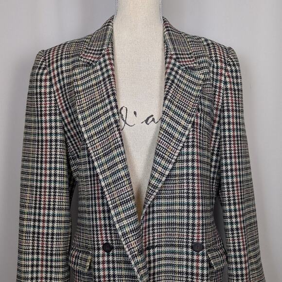 Vintage Prisma Houndstooth Multicolored Tweed Black and White Blazer - Picture 8 of 16